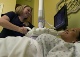 Patient getting breast ultrasound at Bridgeway Diagnostics