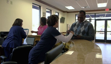 Bridgeway Diagnostics Front Desk Staff assisting patients with forms